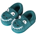 thumbnail image 1 of YAZI Girls Boys Home Slippers Warm Dinosaur House Slippers for Toddler Fur Lined Winter Indoor shoes, 1 of 12