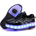 thumbnail image 1 of YAZI Kids Roller Shoes Boy Girl Sneakers with Wheels Become Sport Sneaker with Led for Christmas Birthday Children Show Gift, 1 of 17