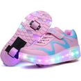 thumbnail image 1 of YAZI Kids Roller Shoes Boy Girl Sneakers with Wheels Become Sport Sneaker with Led for Christmas Birthday Children Show Gift, 1 of 14