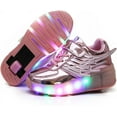 thumbnail image 1 of YAZI Kids Roller Shoes Boy Girl Sneakers with Wheels Become Sport Sneaker with Led for Christmas Birthday Children Show Gift, 1 of 15