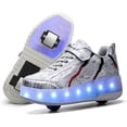thumbnail image 1 of YAZI Kids Roller Shoes Boy Girl Sneakers with Wheels Become Sport Sneaker with Led for Christmas Birthday Children Show Gift, 1 of 13