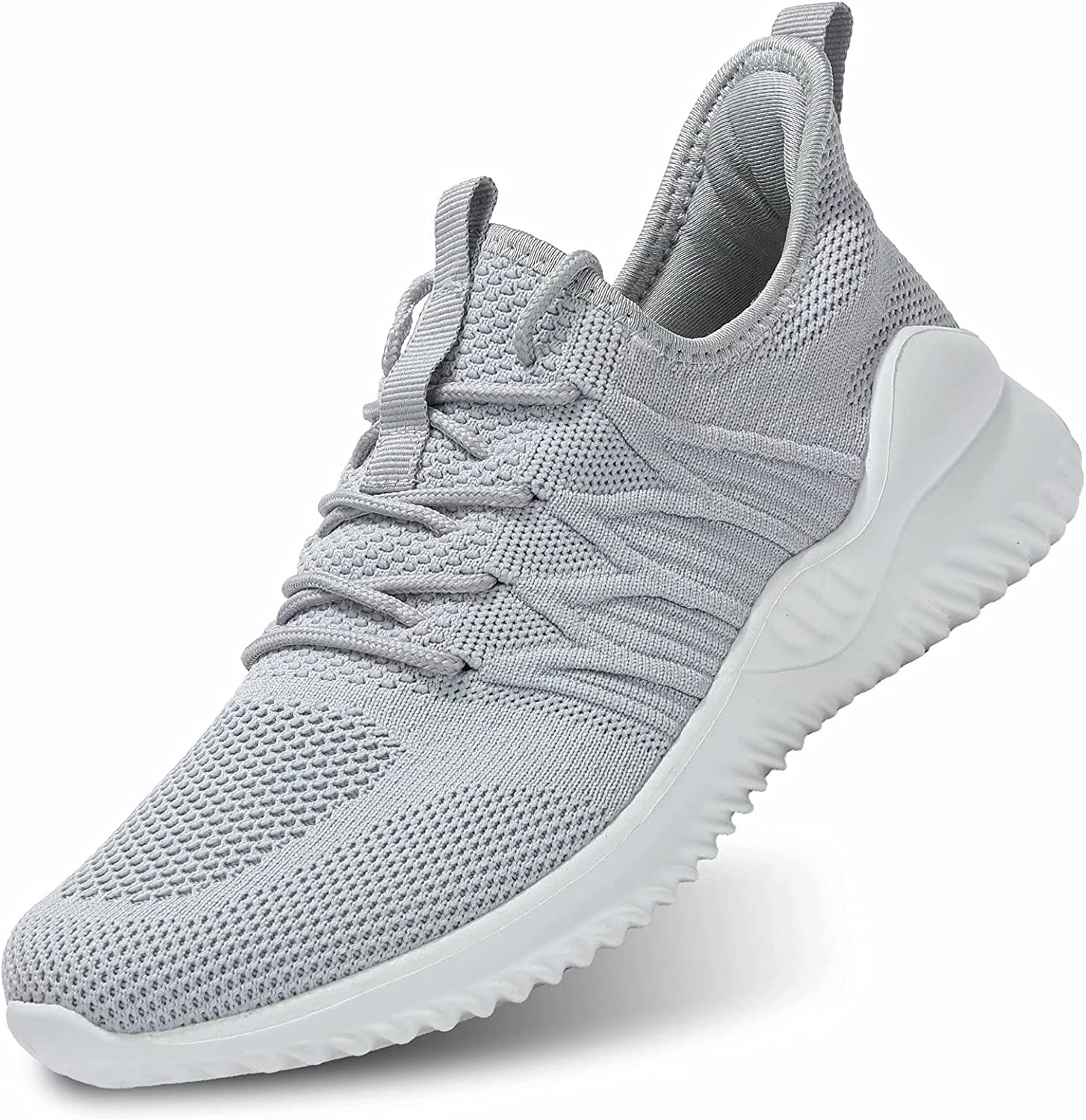 YAZI Mens Running Shoes Slip on Walking Sneakers Lightweight