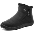 thumbnail image 1 of YAZI Mens Snow Boots Women Winter Anti-Slip Ankle Booties Waterproof Slip On Warm Fur Lined Sneaker, 1 of 12