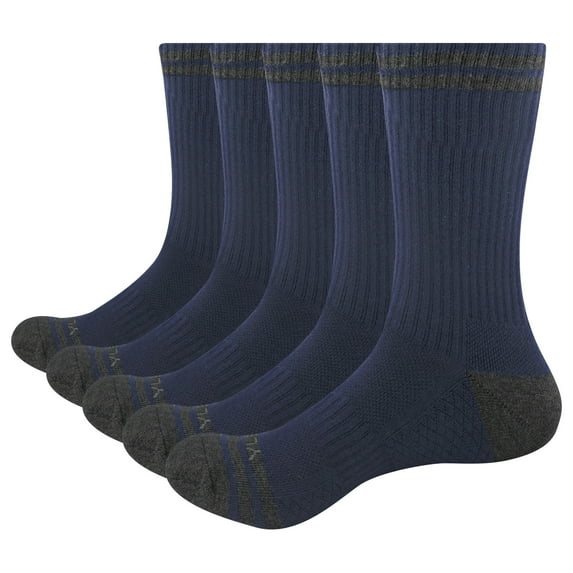 YAZI Merino Wool Hiking Socks Thermal Warm Crew Winter Boot Sock For Men & Women 5 Pairs