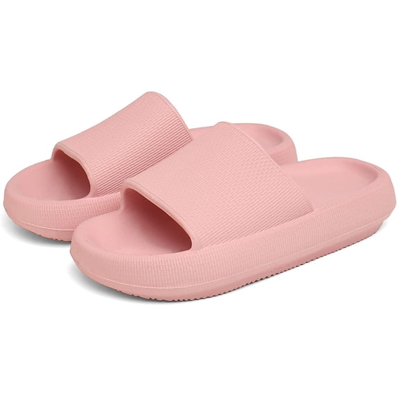 YAZI Pillow Slippers for Women and Men Non Slip Quick Drying Shower Slides Bathroom Sandals | Ultra Cushion | Thick Sole