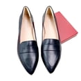 thumbnail image 1 of YAZI Women's Pointy Toe Loafer Flat Comfortable Faux Suede Work Shoes,Cute Penny Loafer Slip On Ballet Flat, 1 of 14
