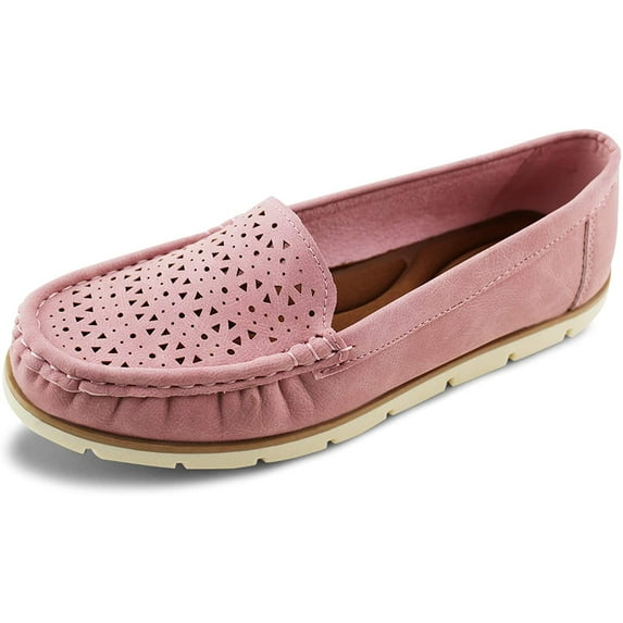 YAZI Womens Penny Loafers Breathable Slip on Flat Shoes Moccasins