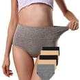 thumbnail image 1 of YAZI  Womens Underwear, Soft Cotton High Waist Breathable Solid Color Briefs Panties for Women, 1 of 13