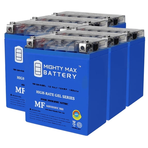 YB12A-AGEL 12V 12AH GEL Replacement Battery compatible with Honda CBX F/F2 400 82 - 6 Pack