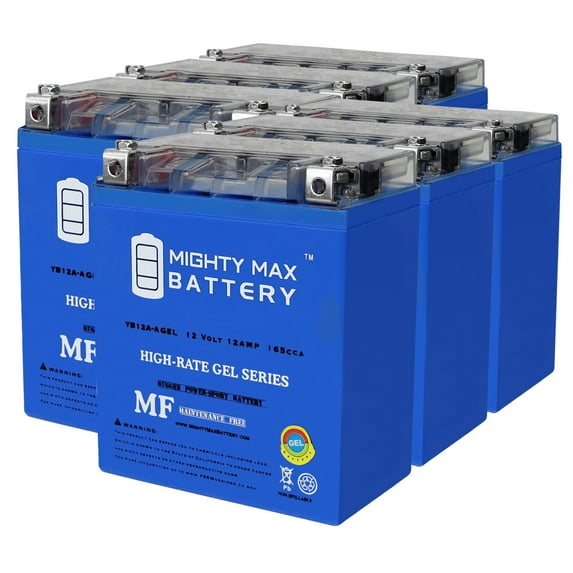 YB12A-AGEL 12V 12AH GEL Replacement Battery compatible with Kimpex Yumicron YB12A-A - 6 Pack