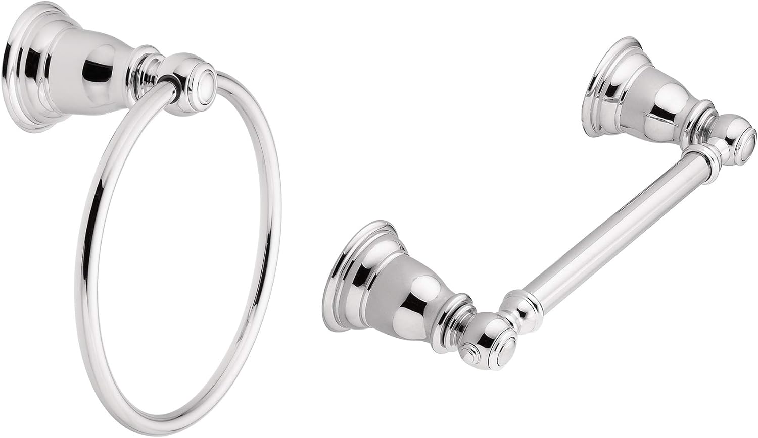 YB5408CH Kingsley Pivoting Toilet Paper Holder, Chrome with YB5486CH