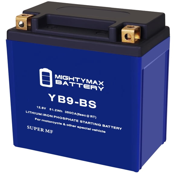 YB9-BS LiFePO4 - 12 Volt 9 AH, 250 CCA, Lithium Iron Phosphate (LiFePO4) Battery