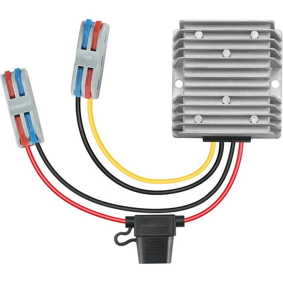YBBOTT 20A 240W DC 20V-90V Step Down to 12V Voltage Converter DC DC Converter with Fuse Buck Reducer for Golf Cart Club Car Truck