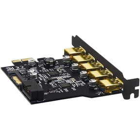 YBBOTT PCIE USB 3.0 5-Port PCI Express Expansion Card, Superspeed 5Gbps Internal USB 3 Hub Controller Adapter for Win 10/8 / 7 / Linux