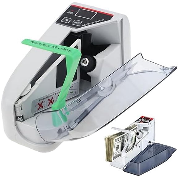 YBC-V30 Mini Bill Cash Money Currency Counter Machine, Portable Handy Money Cash Bill Counting Machine$$Office