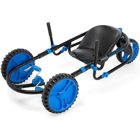 YBIKE Explorer Pedal Car, Three Wheel Go-Kart, Up to 155 lbs, Ages 5 & up - Blue