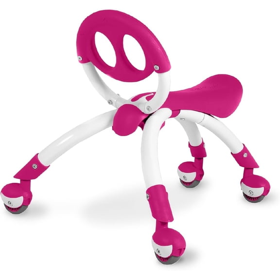 YBIKE Pewi Balance Bike Toddler Toys - Walking Ride On Toys, Toddler Push Car, Kids Bike for Ages 9 Months to 3 Yrs, Durable Push Toy, Comfortable, Indoor & Outdoor, Up to 44 Lbs, Raspberry