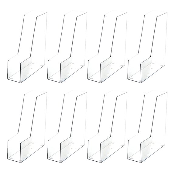 YBM HOME Vertical File Bins Organizer Open Front Design for Easy Access to Files, Documents, and Magazines, Ideal for Home Office, Work Desktops, or School, Medium, 1263-8