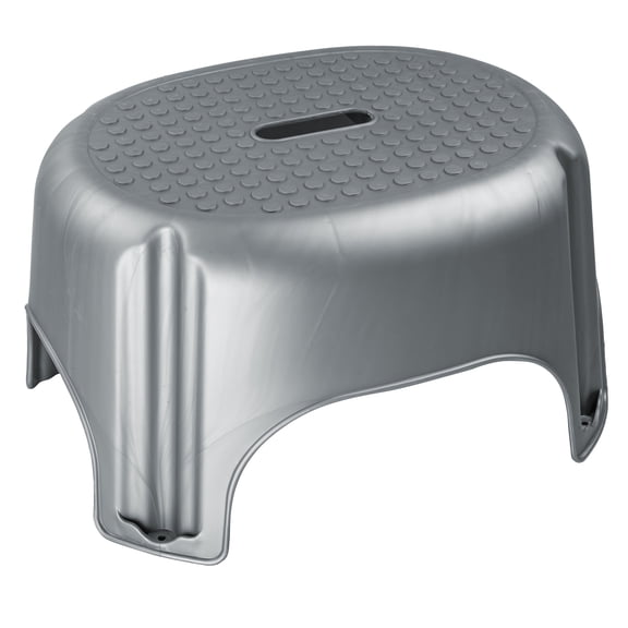 YBM Home 1-Step Plastic Stool, Lightweight Step Stool Sturdy Enough to Support Adults and Safe for Kids, Perfect for Bathroom, Bedroom, and Kitchen, Slip Resistant