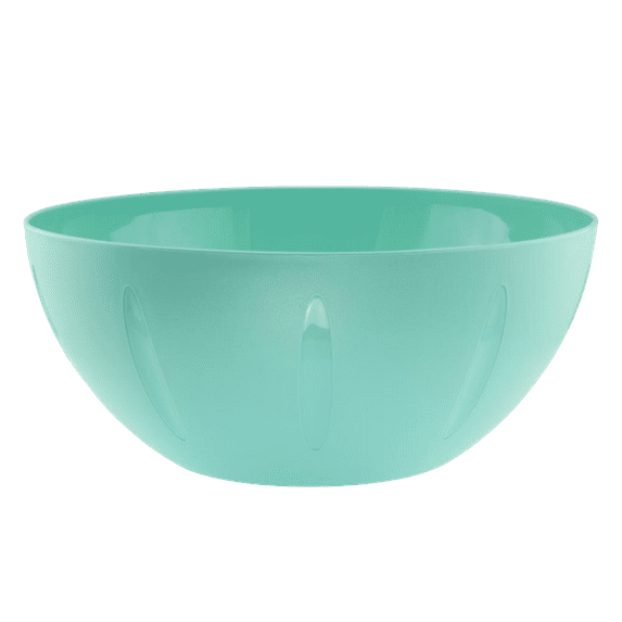 YBM Home 10-Inch Plastic Serve Mixing Bowl for Everyday Meals - Ideal for Cereal, Snacks, Popcorn, Salad, and Fruits, Microwave Safe, 1282-turquoise