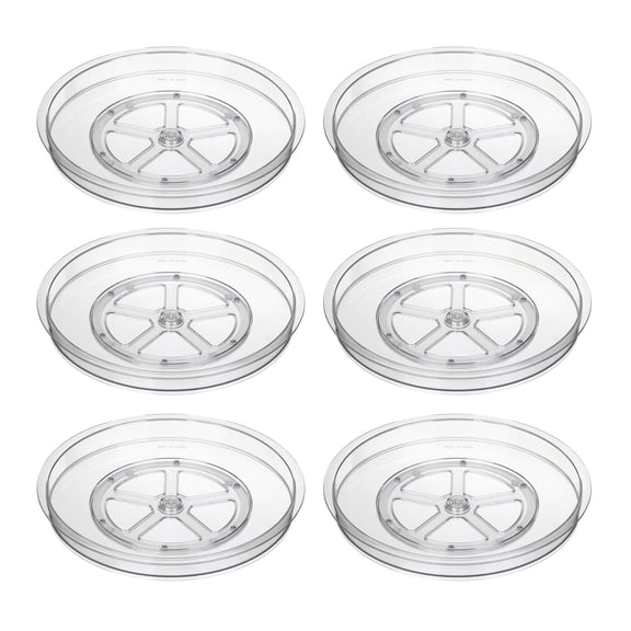 YBM Home 12.5 inch Acrylic Plastic Non-Skid Spinner for Kitchen, Pantry, Fridge, Cupboards, Counter Organizing, Fully Rotating Organizer, 1240-6