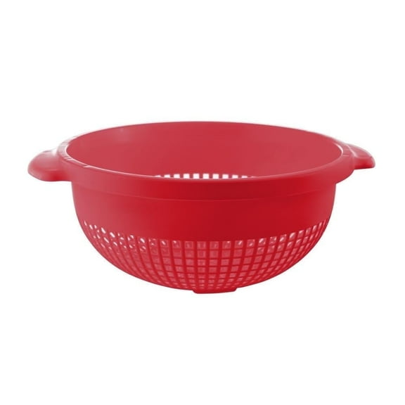 YBM Home 14 In. Round Deep Plastic Strainer Colander Use for Pasta, Noodles, Spaghetti, Vegetables