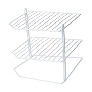 YBM HOME 3-Tier Corner Shelf Counter and Cabinet Organizer, White 2215