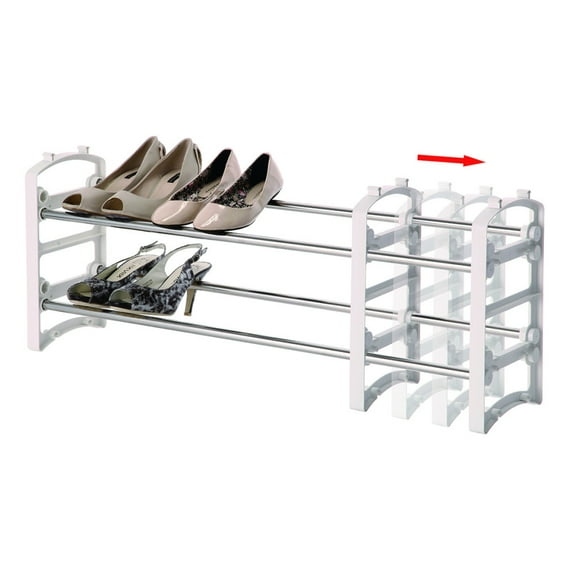 YBM Home 3-Tier Extendable Shoe Rack Storage Organizer with Separator, 1208