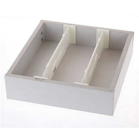 YBM Home Adjustable Spring-Loaded Drawer Dividers, White, 2 Pack