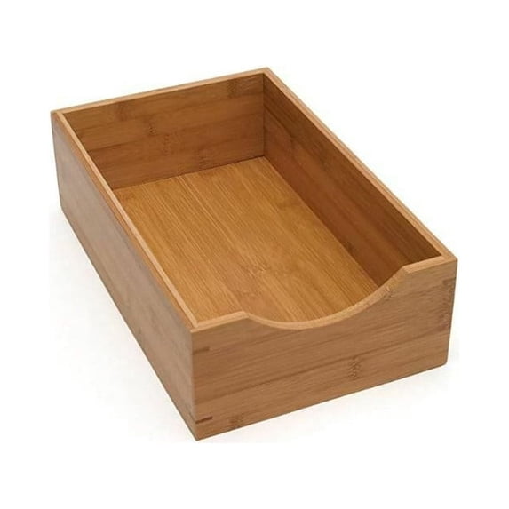 YBM Home Bamboo Drawer Organizer Storage Box for Spices and Kitchen Items, Lingerie, Small Tools, and Gadgets, 330