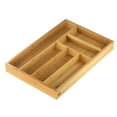 thumbnail image 1 of YBM Home Bamboo Utensil Drawer Organizer 18” x 12” x 2”, 1 of 9