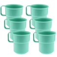 thumbnail image 1 of YBM Home Break-Resistant Plastic Cup Mugs for Coffee, Juice, Milk, Water, Tea - 8oz Pack of 6-Green, 1 of 1