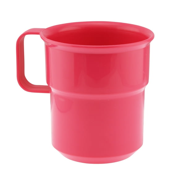 YBM Home Break-Resistant Plastic Cup Mugs for Coffee, Juice, Milk, Water, Tea - 8oz Pink