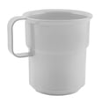 thumbnail image 1 of YBM Home Break-Resistant Plastic Cup Mugs for Coffee, Juice, Milk, Water, Tea - 8oz-White, 1 of 1