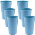 thumbnail image 1 of YBM Home Break-Resistant Plastic Cups 10oz, Medium Drinking Cups for Kids and Adults, Reusable Design Blue, 34-1131-6blue, 1 of 1