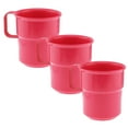 thumbnail image 1 of YBM Home Break-Resistant Plastic Mugs for Coffee, Juice, Milk, Water, Tea - 8oz, Pack of 3-Pink, 1 of 1