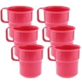 thumbnail image 1 of YBM Home Break-Resistant Plastic Mugs for Coffee, Juice, Milk, Water, Tea - 8oz pack of 6-Pink, 1 of 1