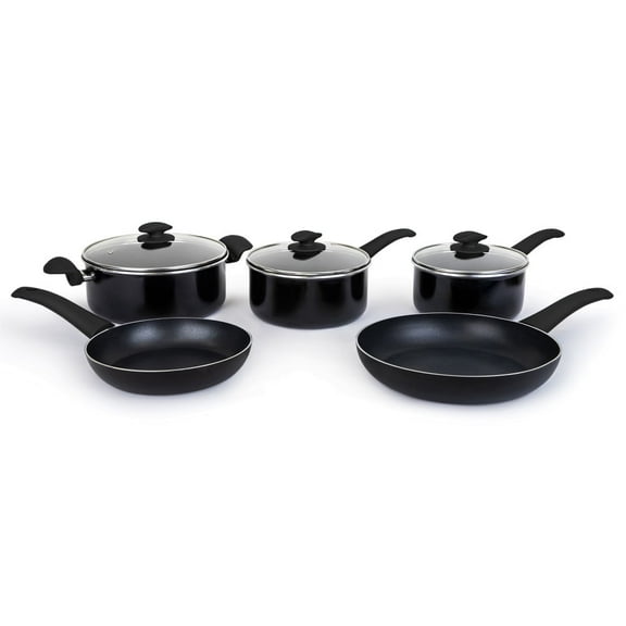 YBM Home Classic 8-Piece Cookware Set, Covered, Stay-Cool Handles, Kitchen Stock Pot, Soup Pot, Cooking Pot, Oven Broiler Safe 350F, Compatible Induction and All Cooktops, Dishwasher Safe, OTP1103
