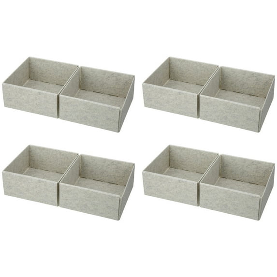 YBM Home Clothes Drawer Organizer - Set of 8 Drawer Organizers for Bra, Underwear, Lingerie, Socks, Ties ETC - Foldable, Easy Assemble, Breathable Organizer Bins for Bedroom and Closet, 1250-8