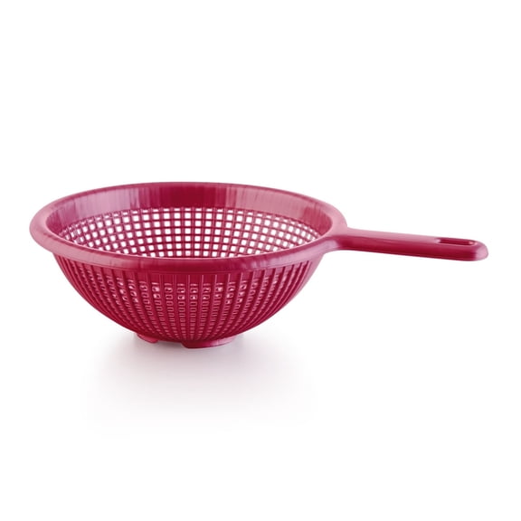 YBM Home Deep Plastic Colander for Washing and Draining Pasta, 8.5 inch - Red