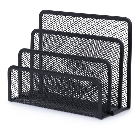 YBM Home Desk Mail Organizer for Office, 3-Slot Mesh Letter Sorter, Filing, Incoming & Outgoing Mail