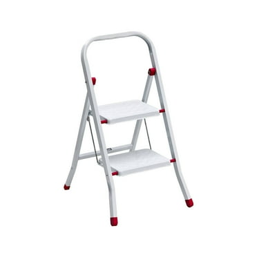 YBM Home Folding Lightweight Step Ladder, Step Stool with Rail, 2-Steps, 1623-12
