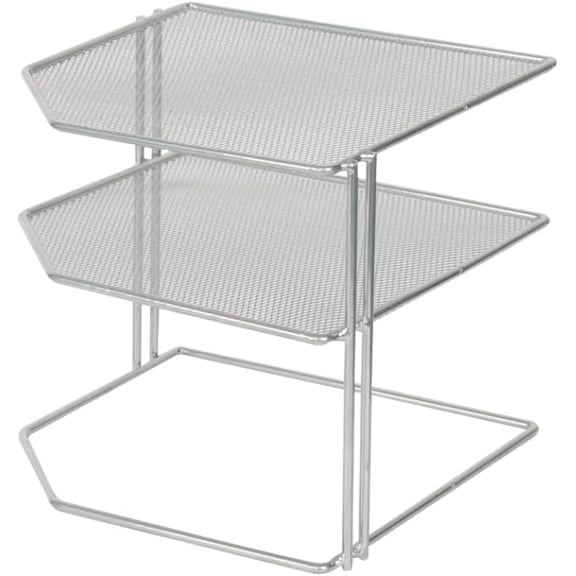 YBM Home Kitchen Mesh 3 Tier Plastic Corner Rack, Helper Shelf, Keeps Spices and Cups Organized, 1223-3