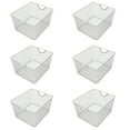 thumbnail image 1 of YBM Home Kitchen Pantry Organizer Wire Basket for Shelves, Cabinets, Pantry, Countertop, Mesh Open Storage Bin Metal Basket for Organizing Food Supplies 10” x 9” x 6”, Pack of 6, Silver, 1 of 4