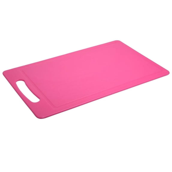 YBM Home Plastic Cutting Board 16x10 inch, Kitchen Chopping Mat with Juice Grooves, and Non-Porous