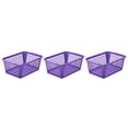 thumbnail image 1 of YBM Home Large Plastic Storage Basket (3 Pack), Purple 15 L x 10 W x 6 H, 1 of 8