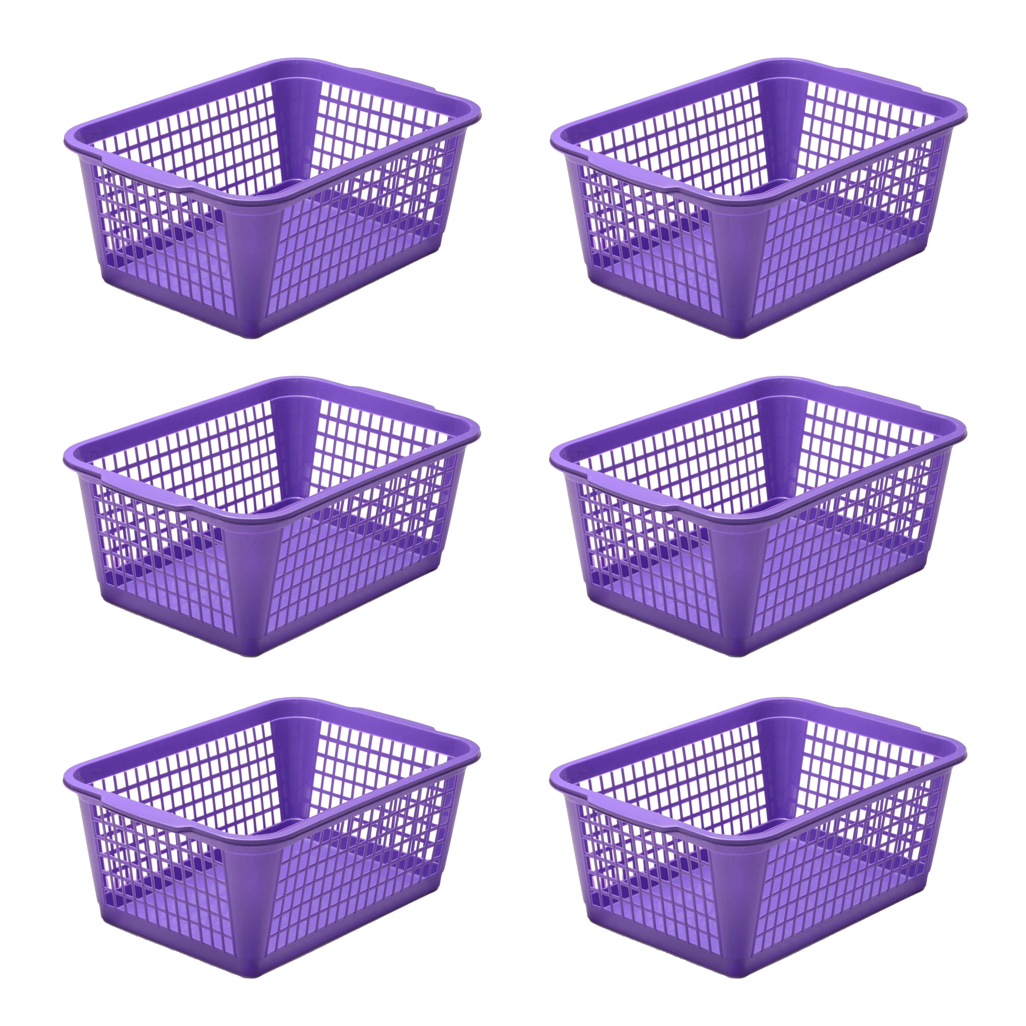 YBM Home Plastic Pail with Handle 11.5 Quart - Purple