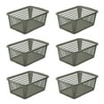 thumbnail image 1 of YBM Home Large Plastic Storage Basket Organizer Bin (6 Pack), 1 of 8