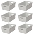 thumbnail image 1 of YBM Home Medium Plastic Rattan Storage Basket, ba425gray-6, 1 of 4