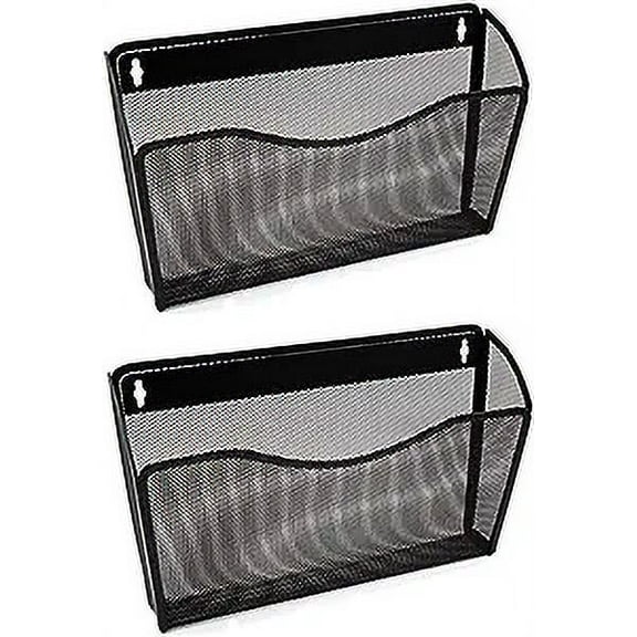 YBM Home Mesh Single Pocket Wall Mount File Holder, 13” x 8.5” x 4”